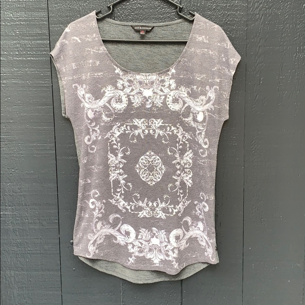 Grey studded RR top
